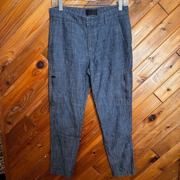 Vince Pants - Vince Linen Lyocell Blend Cropped Cargo Pants  Size 26